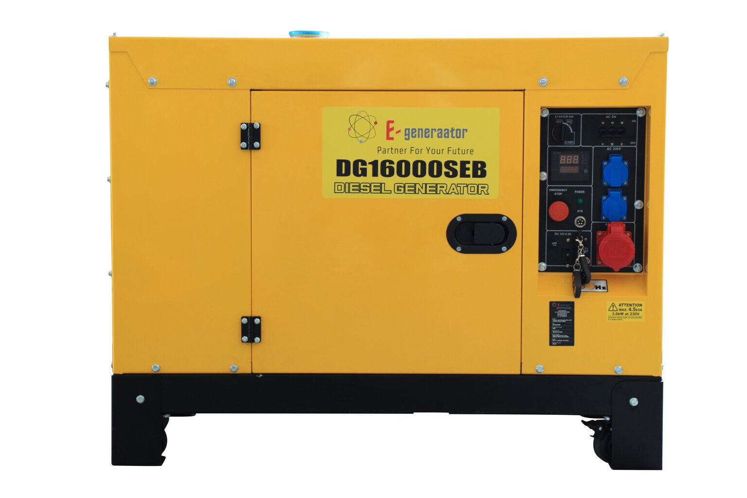 Diiselgeneraator E-generaator DG16000SE 400V/max.11,5kw, 230V/3,8kw hind ja info | Generaatorid | kaup24.ee