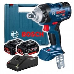 BOSCH VÕTI GDS 18V-400 1/2&quot; 400Nm 2x5,0Ah hind ja info | Akutrellid ja akukruvikeerajad | kaup24.ee