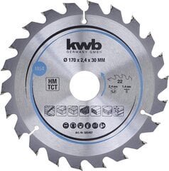 KWB Circuit Sow -ala 170 x 30 mm mm, kiire lõigatud, sae tera, mis sobib pehmete ja lehtpuude, puusepaplaatide ja puitplaadi jaoks hind ja info | Elektrilised saed, mootorsaed ja tarvikud | kaup24.ee