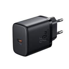 Быстрое зарядное устройство Joyroom JR-TCF11 до 25Вт + кабель USB-C/USB-C 1м - черный цена и информация | Зарядные устройства для телефонов | kaup24.ee