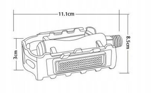 Jalgratta pedaalid Korbi, 2 tk hind ja info | Muud jalgratta varuosad | kaup24.ee