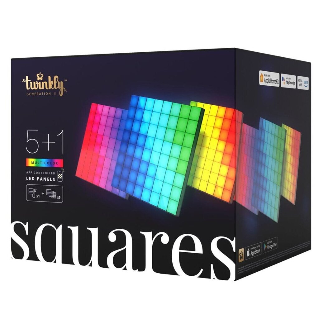 SMART BLOCKS TWINKLY SQUARES COMBO PACK 6 PLOCKS (1 MASTER + 5 EXTENSION) X 64 PIXELS RGB hind ja info | LED ribad | kaup24.ee