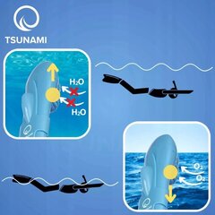 Sukeldumismask Tsunami, sinine hind ja info | Ujumismaskid | kaup24.ee