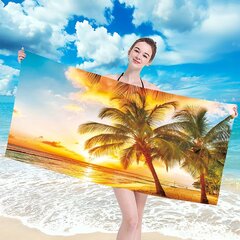 Пляжное полотенце Sunset, 100x180 см цена и информация | Полотенца | kaup24.ee