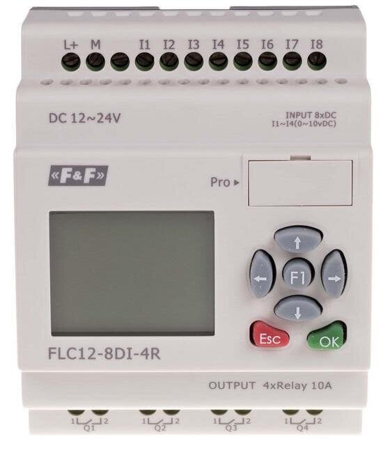 Programmeeritav loogikakontroller 8 digitaalsisendit - FLC12-8DI-4R цена и информация | Valvesüsteemid, kontrollerid | kaup24.ee