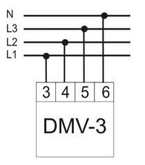 Вольтметр DMV-3 цена и информация | Выключатели, розетки | kaup24.ee