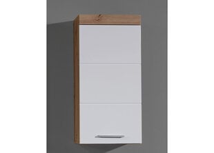 Верхний шкаф в ванную Trendteam Amanda, белый/коричневый цена и информация | Шкафчики для ванной | kaup24.ee