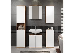 Шкаф под раковину Trendteam Ciara, белый/коричневый цена и информация | Шкафчики для ванной | kaup24.ee