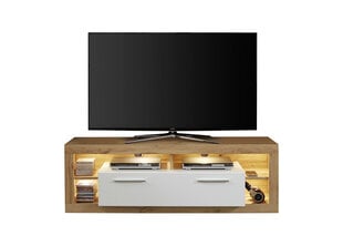 Tv-alus Trendteam Rock, 150 cm, valge läige / tamm hind ja info | TV alused | kaup24.ee