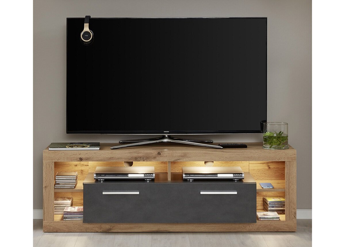 Tv-alus Trendteam Rock, 150 cm, tumehall / tamm цена и информация | TV alused | kaup24.ee