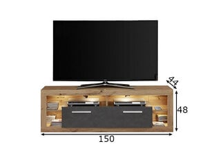 Tv-alus Trendteam Rock, 150 cm, tumehall / tamm hind ja info | TV alused | kaup24.ee