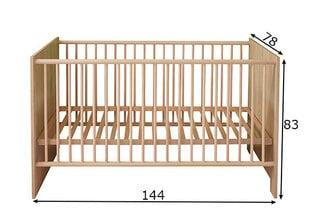 Детская кроватка Trendteam Olivia, коричневый цена и информация | Детские кроватки | kaup24.ee