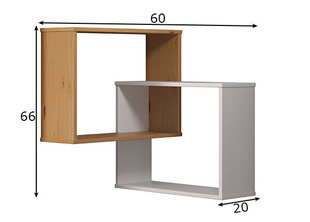 Угловая полка Trendteam Mestre, белый / коричневый цена и информация | Вешалки для одежды | kaup24.ee