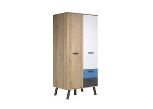 Шкаф Trendteam Mats, 130x61xH190 см, коричневый / цветной цена и информация | Детские шкафы | kaup24.ee