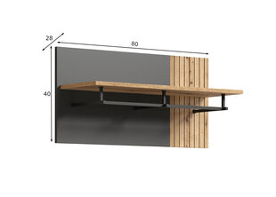 Вешалка настенная Trendteam Esteban, серый / коричневый цена и информация | Вешалки для одежды | kaup24.ee