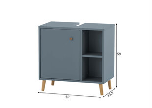 Шкаф под раковину Schildmeyer Bjarne, синий цена и информация | Шкафчики для ванной | kaup24.ee