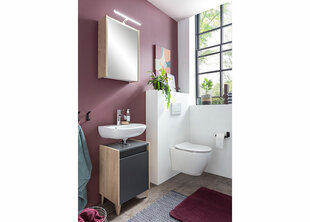 Шкаф под раковину Schildmeyer Elba, 42x33xH60 см, серый / коричневый цена и информация | Шкафчики для ванной | kaup24.ee