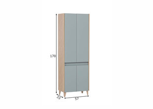 Шкаф в ванную Schildmeyer Elba, 57x33xH170 см, синий / коричневый цена и информация | Шкафчики для ванной | kaup24.ee