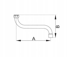 TORU TORU TÜÜPPE S 3/4 L BATTERI jaoks 160 mm hind ja info | Vannitoa segistid | kaup24.ee