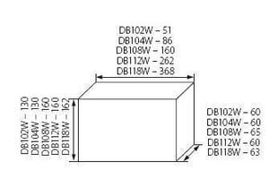 Накладной распределительный щит DB102W Ideal 1x2 цена и информация | Выключатели, розетки | kaup24.ee