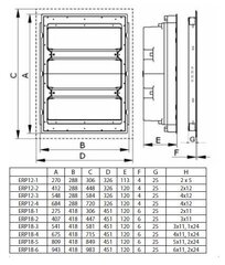 ERP 3x12 veepealne jaotuskilp metallist ETI uksega hind ja info | Lülitid ja pistikupesad | kaup24.ee