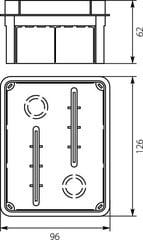 Коробка для скрытого монтажа Pp/t 4 (96 x 126 x 60,5) цена и информация | Выключатели, розетки | kaup24.ee
