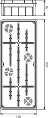 Коробка для скрытого монтажа Pp/t 10 (400 x 156 x 66) цена и информация | Принадлежности для систем безопасности | kaup24.ee