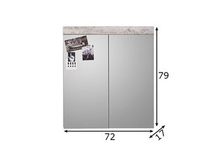 Зеркальный шкаф Trendteam, Boom белый цена и информация | Шкафчики для ванной | kaup24.ee