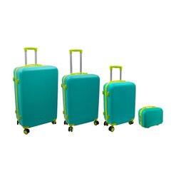 Набор чемоданов Voyager, 4 шт, зеленый цена и информация | Чемоданы, дорожные сумки | kaup24.ee