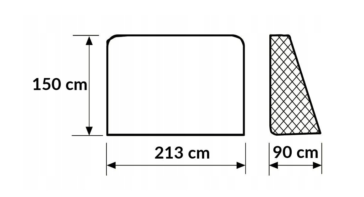 Väravavõrk Omna 213 cm x 150 cm x 90 cm hind ja info | Jalgpalliväravad ja -võrgud | kaup24.ee