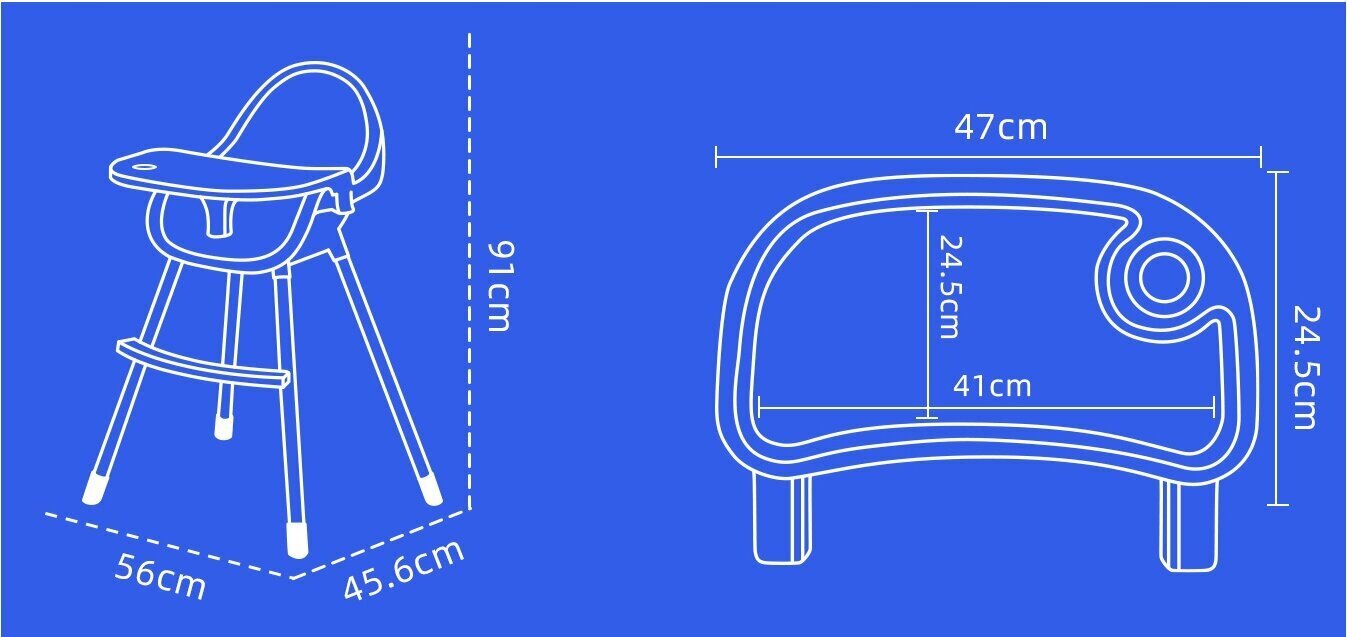 Söötmistool Omna, 91x56x45,6 cm hind ja info | Laste söögitoolid | kaup24.ee