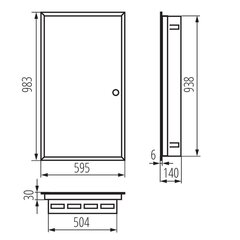 Metallist jaotuskilp KP-DB-I-MF-624 hind ja info | Lülitid ja pistikupesad | kaup24.ee