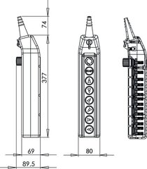 Пульт управления краном PKS-8W08 цена и информация | Системы безопасности, контроллеры | kaup24.ee