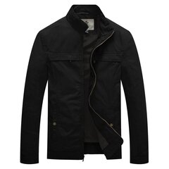 Мужская куртка весна-осень WenVen, черная цена и информация | Мужские куртки | kaup24.ee