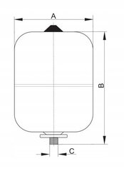 МЕМБРАННЫЙ СОСУД ДЛЯ ГОРЯЧЕЙ ВОДЫ 5 Л IBAIONDO цена и информация | Расширительные баки | kaup24.ee