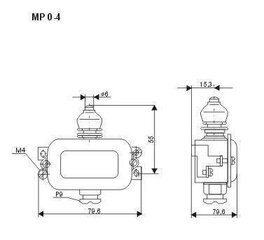 Концевой выключатель MPO-4 с буфером цена и информация | Выключатели, розетки | kaup24.ee