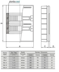 SRp-6 (N+PE) 1x6 распределительный щит скрытого монтажа цена и информация | Выключатели, розетки | kaup24.ee