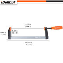 Струбцина быстрозажимная, пистолетного типа  ( 325x125x30 mm ) UK BRAND WellCut WC-FC520 цена и информация | Механические инструменты | kaup24.ee