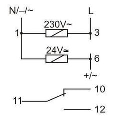 Ühe funktsiooniga ajarelee PCR-515 DUO 230V AC / 24V AC/DC hind ja info | Lülitid ja pistikupesad | kaup24.ee