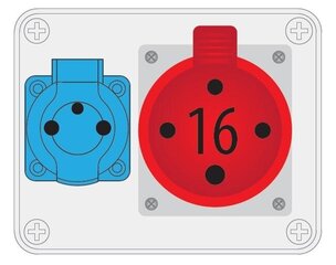 Распределительный щит R-BOX 150 1x230V 1x16A/4P - B.1202 цена и информация | Выключатели, розетки | kaup24.ee