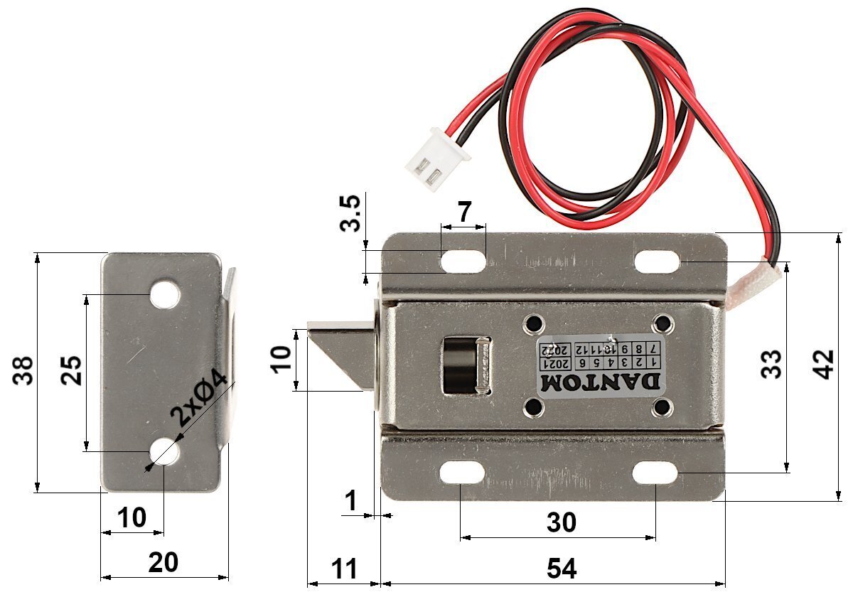 ELEKTROMAGNETILINE KAPILUKK DT-03 DANTOM hind ja info | Lukud | kaup24.ee