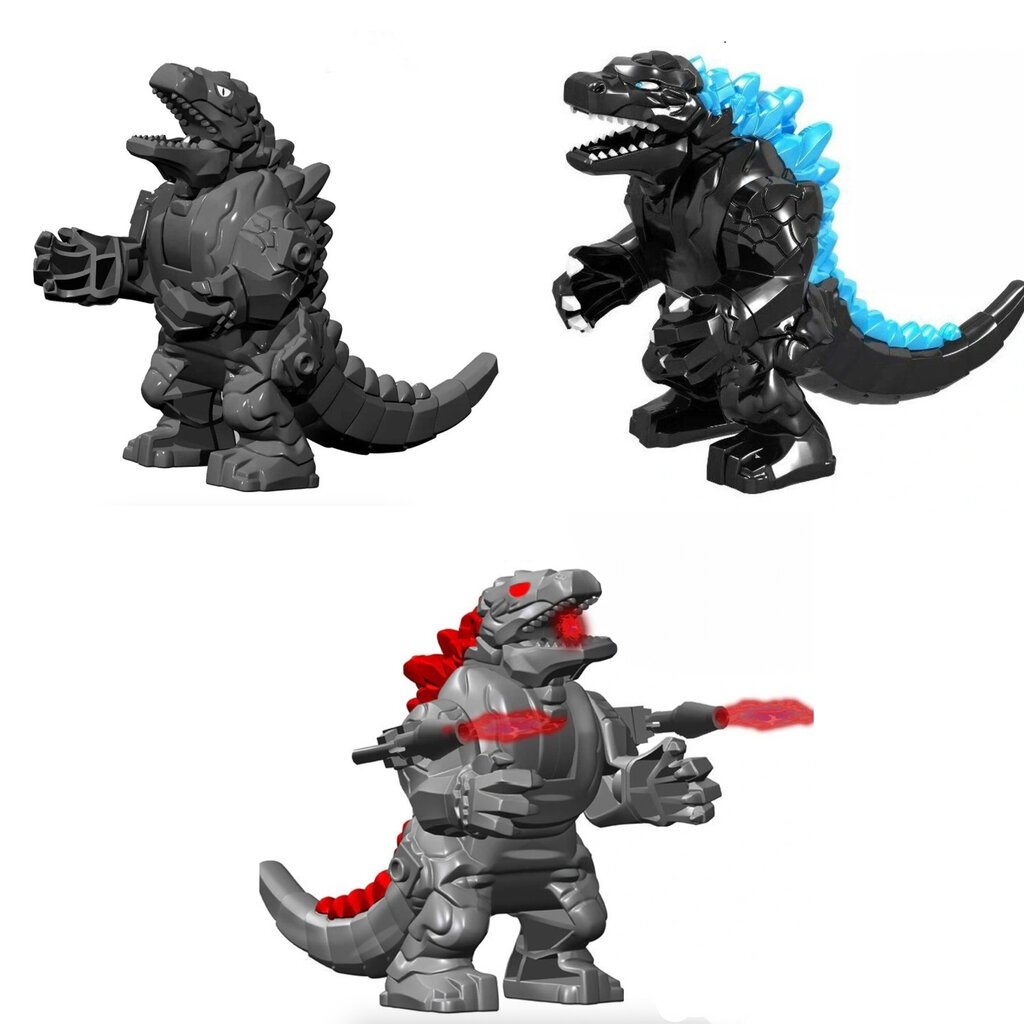 Konstruktor Godzilla figuur HeroBricks, 3tk, 9cm hind ja info | Klotsid ja konstruktorid | kaup24.ee