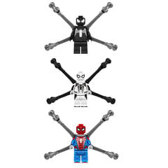 Фигурка Spider Man HeroBricks, 3шт, 9см цена и информация | Конструкторы и кубики | kaup24.ee