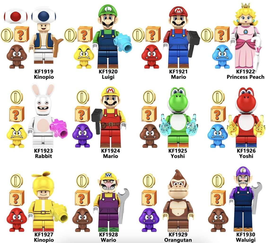 Konstruktor Super Mario Toad figuur HeroBricks, 5cm hind ja info | Klotsid ja konstruktorid | kaup24.ee