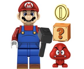 Конструктор Super Mario фигурка HeroBricks, 5 см цена и информация | Конструкторы и кубики | kaup24.ee