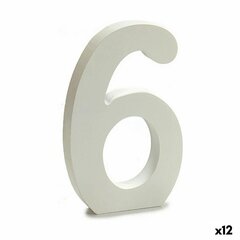 Numbrid 6 Puit Valge (1,8 x 21 x 17 cm) (12 Ühikut) hind ja info | Postkastid, majade numbrid | kaup24.ee