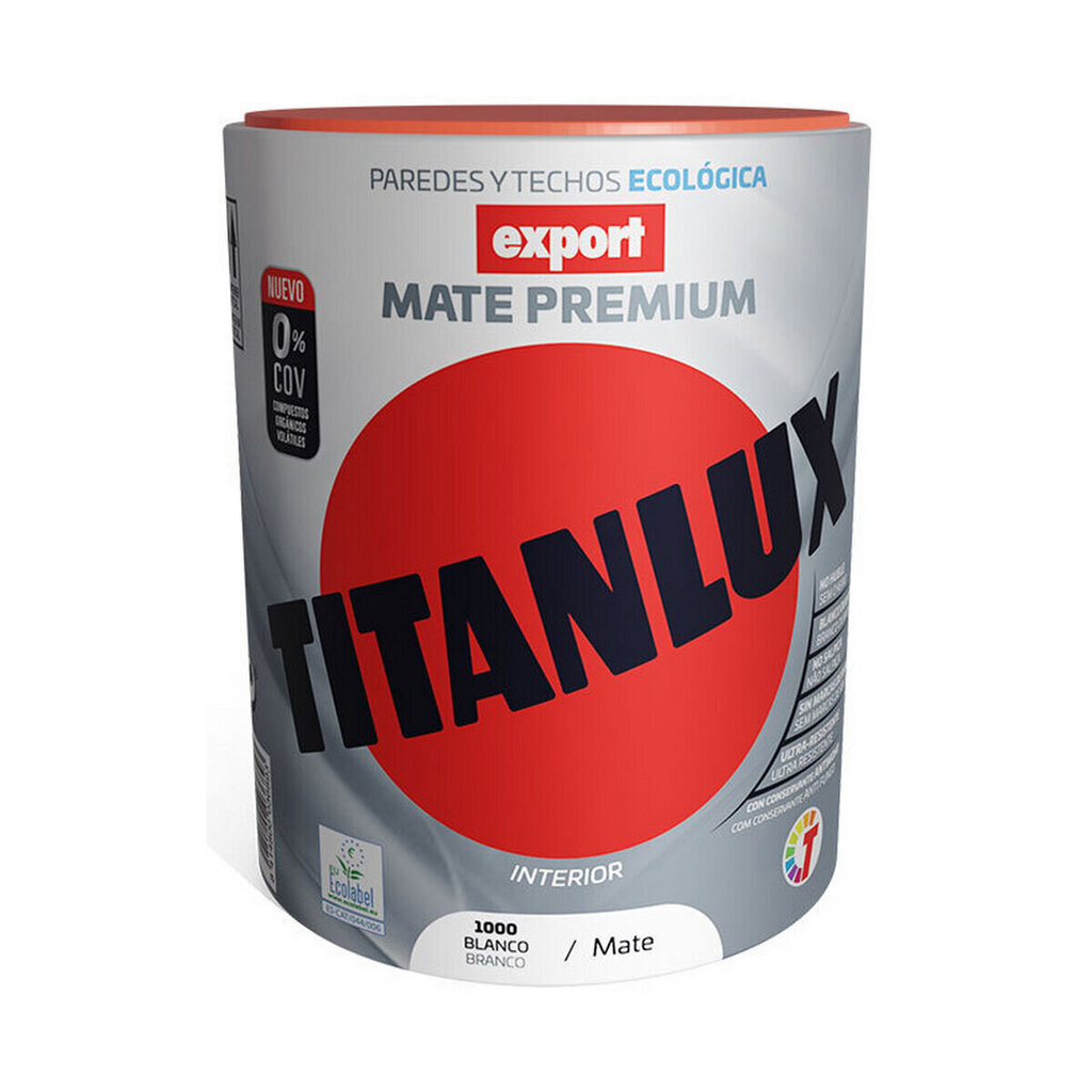 Vinyl paint TITANLUX Export f31110034 Lakke Sein Pestav Valge 750 ml Matt цена и информация | Värvid | kaup24.ee