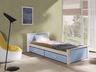 Кровать односпальная Minnesota 80-biały / niebieski цена и информация | Кровати | kaup24.ee