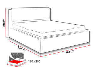 Кровать ВЕРДЕК VD06-белый / белый + мягкие часы Soft Pik 020 цена и информация | Кровати | kaup24.ee