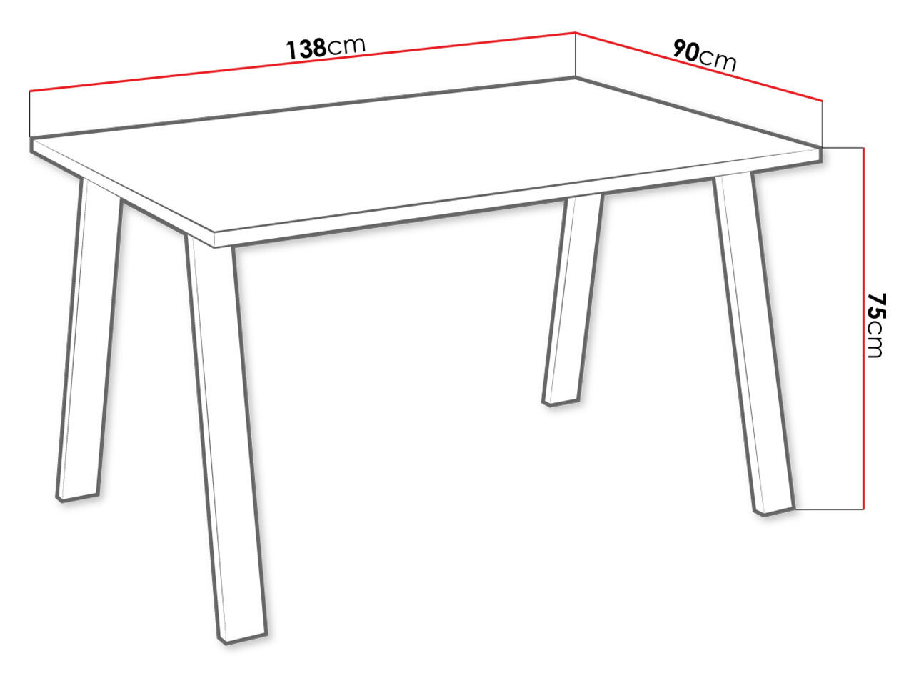 Laud KLAUDIAN 138x90-dąb artisan hind ja info | Köögi- ja söögilauad | kaup24.ee